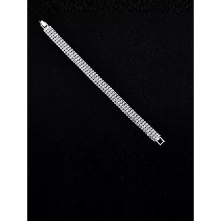 1 pieza elegante pleno perforar Pulsera europa y america , personalidad diamante incrustado moda Accesorio