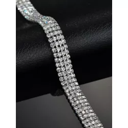 1 pieza elegante pleno perforar Pulsera europa y america , personalidad diamante incrustado moda Accesorio
