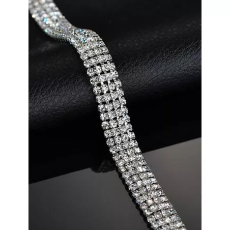 1 pieza elegante pleno perforar Pulsera europa y america , personalidad diamante incrustado moda Accesorio