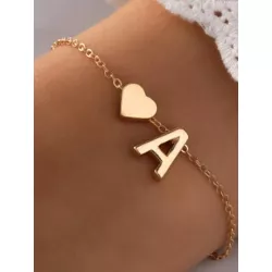 1 pieza Pulsera con diseño de letra