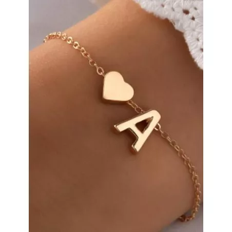 1 pieza Pulsera con diseño de letra