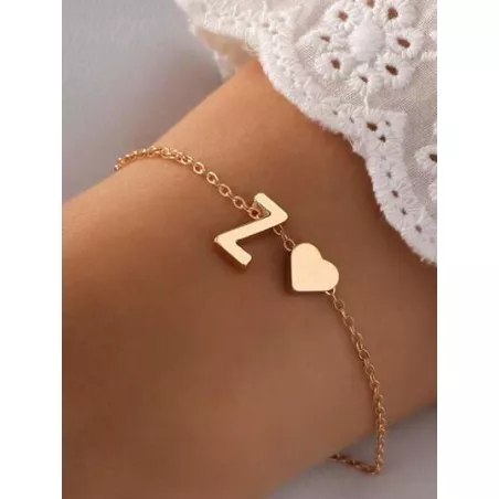 1 pieza Pulsera con diseño de letra