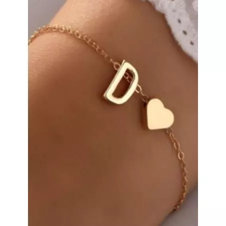 1 pieza Pulsera con diseño de letra