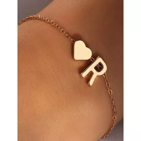 1 pieza Pulsera con diseño de letra