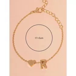 1 pieza Pulsera con diseño de letra