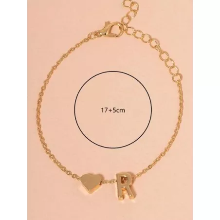 1 pieza Pulsera con diseño de letra