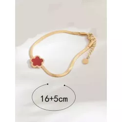 1 par Pulsera con diseño de flor