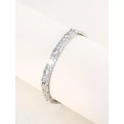 Pulsera con diseño de diamante de imitación