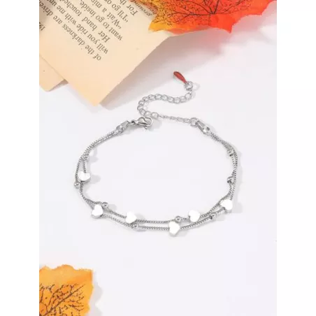 1 pieza Pulsera a capas con diseño de cuenta