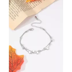 1 pieza Pulsera a capas con diseño de cuenta