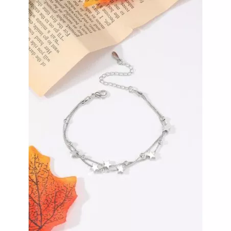 1 pieza Pulsera a capas con diseño de cuenta