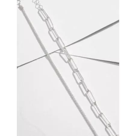 1 pieza Pulsera de cadena moda aleación de zinc a capas para mujeres para decoración diaria