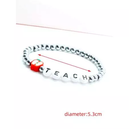 Pulsera con cuenta con diseño de letra