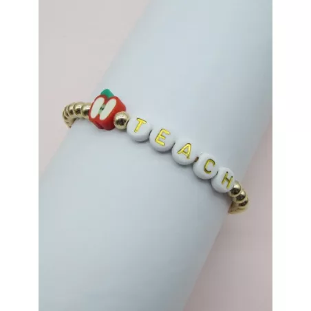 Pulsera con cuenta con diseño de letra