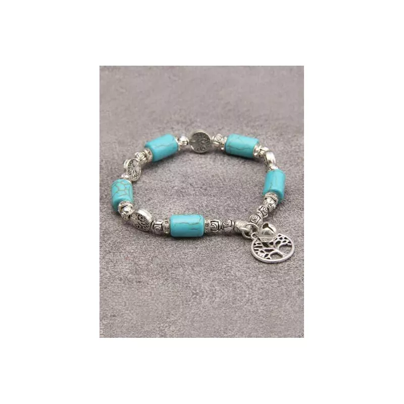 1 pieza Pulsera con cuenta moda aleación de zinc con diseño de árbol para mujeres para decoración diaria