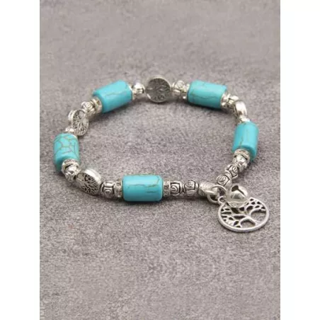 1 pieza Pulsera con cuenta moda aleación de zinc con diseño de árbol para mujeres para decoración diaria