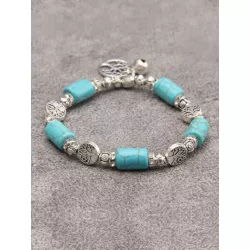 1 pieza Pulsera con cuenta moda aleación de zinc con diseño de árbol para mujeres para decoración diaria