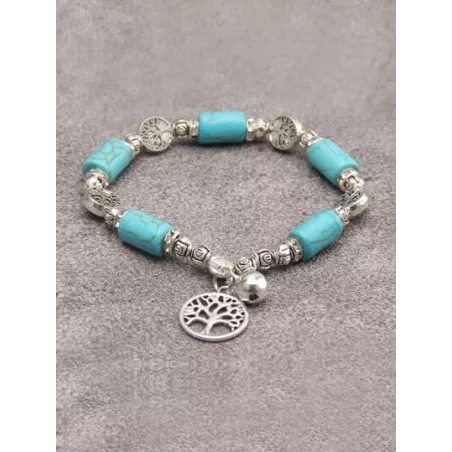 1 pieza Pulsera con cuenta moda aleación de zinc con diseño de árbol para mujeres para decoración diaria