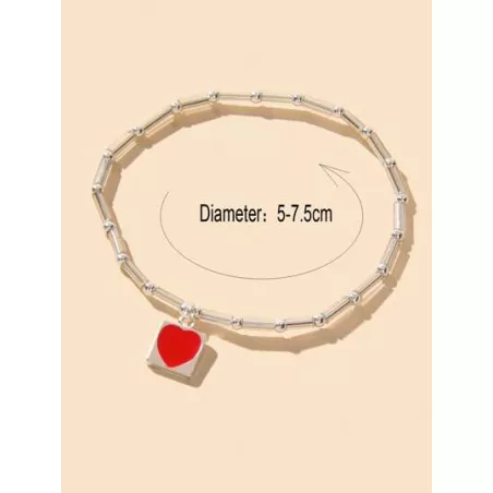 Pulsera con cuenta con accesorio de corazón