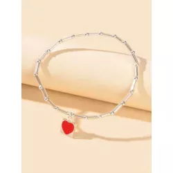 Pulsera con cuenta con accesorio de corazón