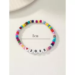 1 pieza Pulsera con cuenta de colores bohemio para 2023