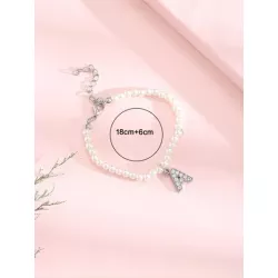 1 pieza Pulsera día festivo viento playa verano 26 alfabeto de inglés con cuenta con perla