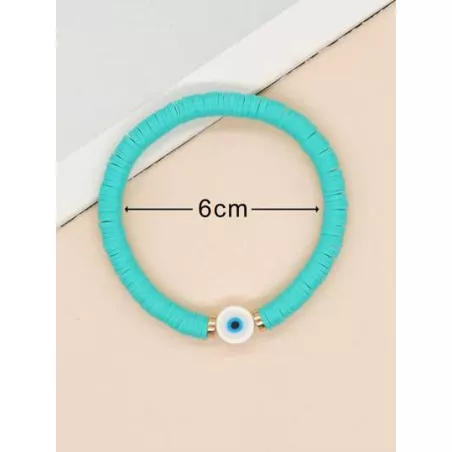 Pulsera con cuenta diseño de aojo