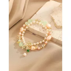 1 pieza Pulsera con cuenta moda perla cultivada adorno para mujeres para decoración diaria