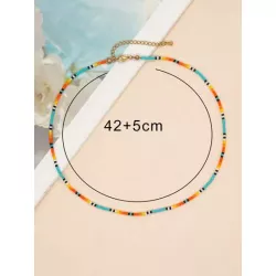 1 pieza Collar con cuenta estilo bohemio semilla rosario de mujeres