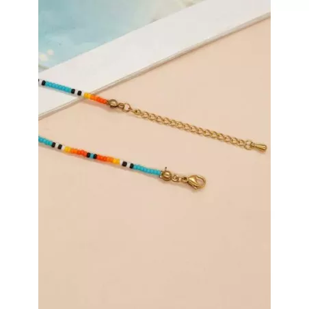 1 pieza Collar con cuenta estilo bohemio semilla rosario de mujeres