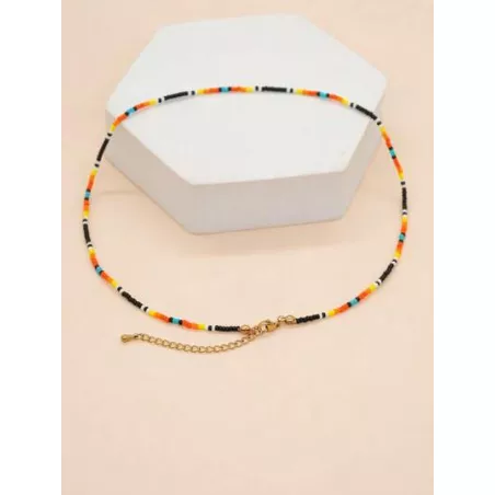 1 pieza Collar con cuenta estilo bohemio semilla rosario de mujeres