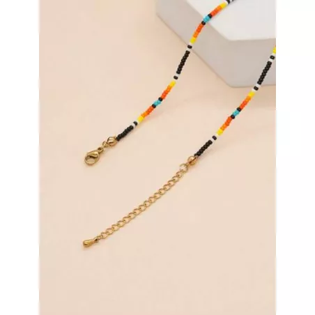 1 pieza Collar con cuenta estilo bohemio semilla rosario de mujeres