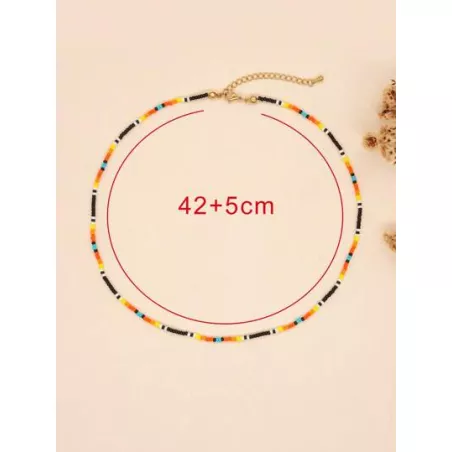 1 pieza Collar con cuenta estilo bohemio semilla rosario de mujeres