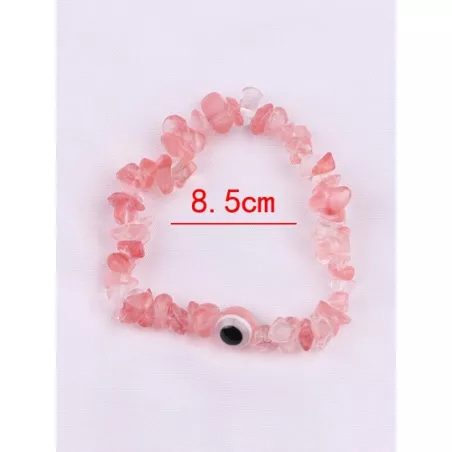 Pulsera moda con diseño de ojo irregular con cuenta con piedra para mujeres para diariamente