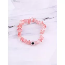 Pulsera moda con diseño de ojo irregular con cuenta con piedra para mujeres para diariamente