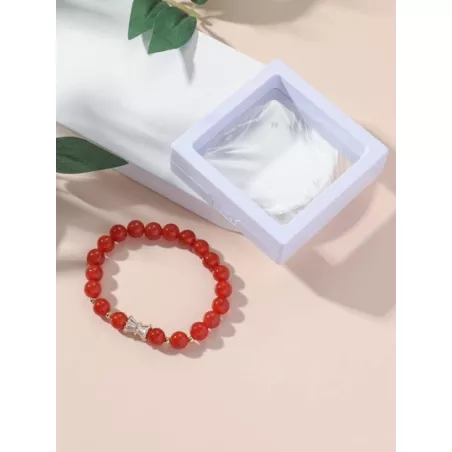 1 pieza Pulsera con cuenta de moda zirconia cúbica adorno para mujeres para decoración diaria