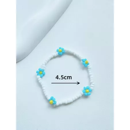 Pulsera con cuenta con diseño de flor