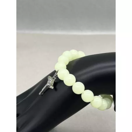 1 pieza Pulsera con cuenta de mujeres de moda con personalizado con diseño de cruz