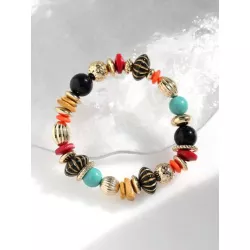 1 pieza Pulsera bohemio cuenta de colores para mujeres para decoración diaria