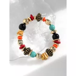 1 pieza Pulsera bohemio cuenta de colores para mujeres para decoración diaria