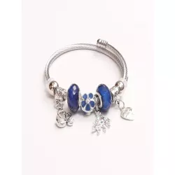 1 pieza Pulsera con cuenta moda aleación de zinc con accesorio de corazón para mujeres para fiesta