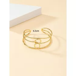 Pulsera abierta con diseño de nudo