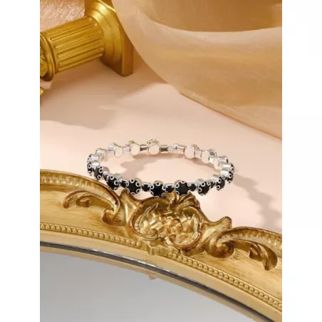 1 pieza Pulsera abierta atractivo aleación de zinc zirconia cúbica adorno para mujeres para decoración diaria