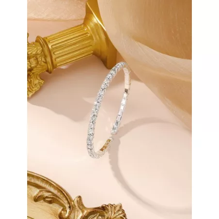 1 pieza Brazalete atractivo con diseño de diamante de imitación para mujeres para decoración diaria