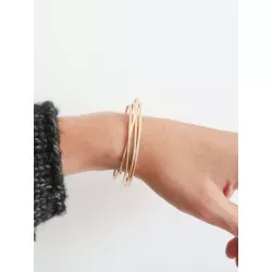 Pulsera abierta minimalista a capas