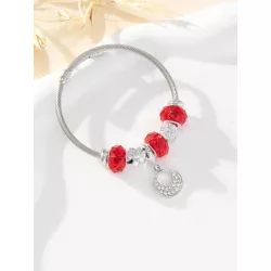 Pulsera con diseño de diamante de imitación