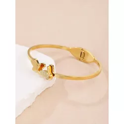 1 pieza de pulsera de mariposa de acero inoxidable para mujer, regalo de cita de vacaciones de verano simple y elegante