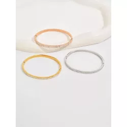 Exquisito brazalete de decoración de circonita cúbica para mujer para decoración diaria