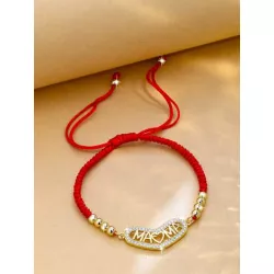 1 pieza pulsera de cadena de decoración de zirconia cúbica de cobre de moda de color aleatorio para mujer para regalo del Día de