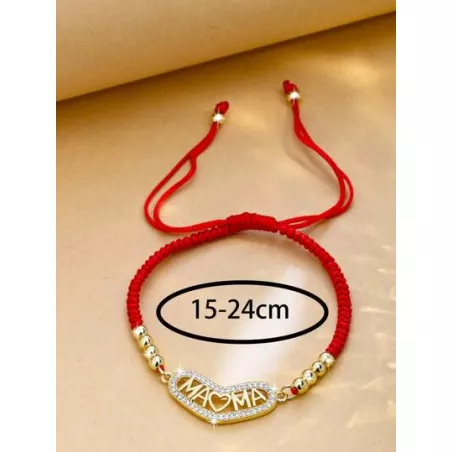 1 pieza pulsera de cadena de decoración de zirconia cúbica de cobre de moda de color aleatorio para mujer para regalo del Día de